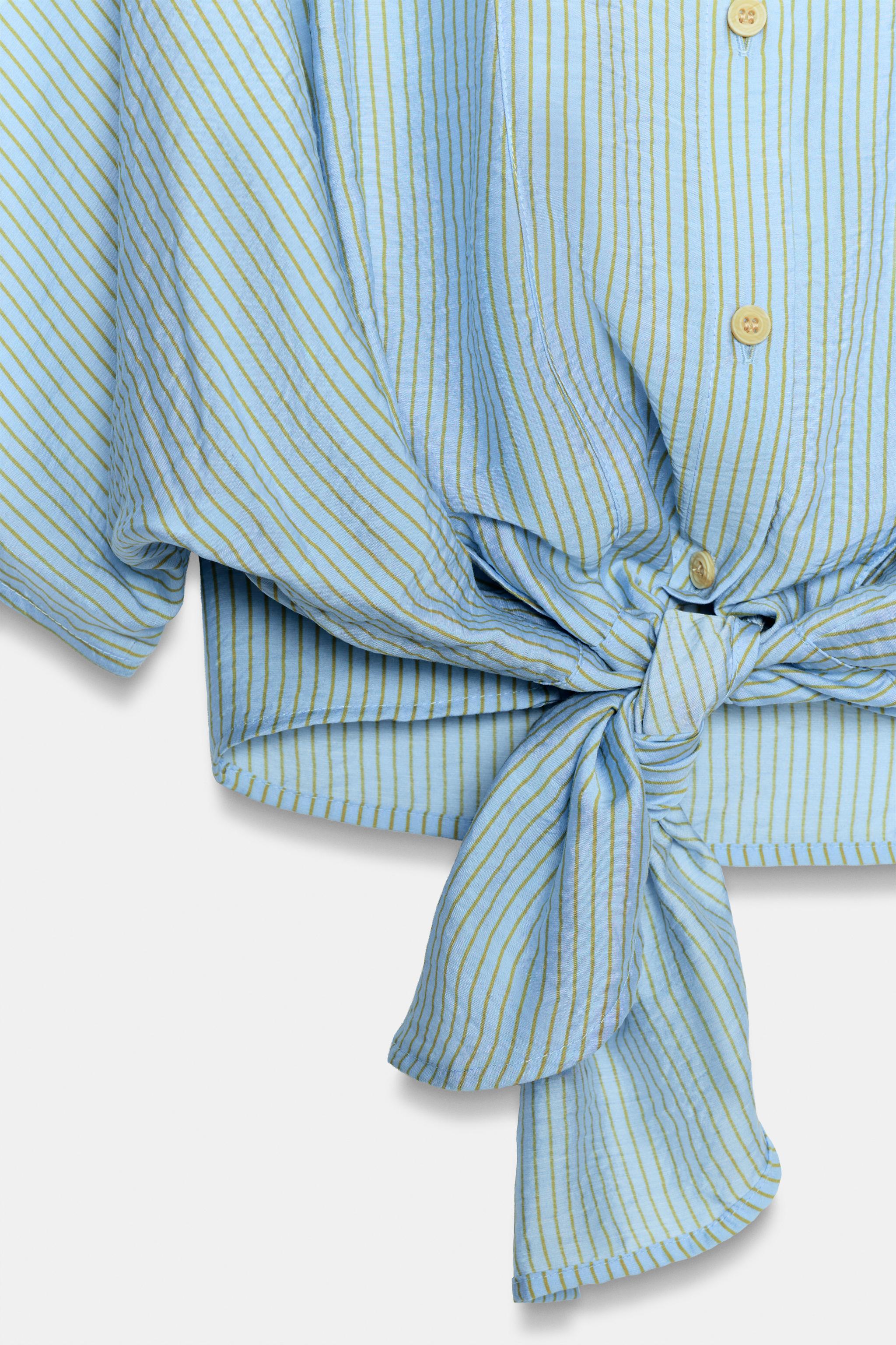 KNOTTED STRIPED SHIRT
